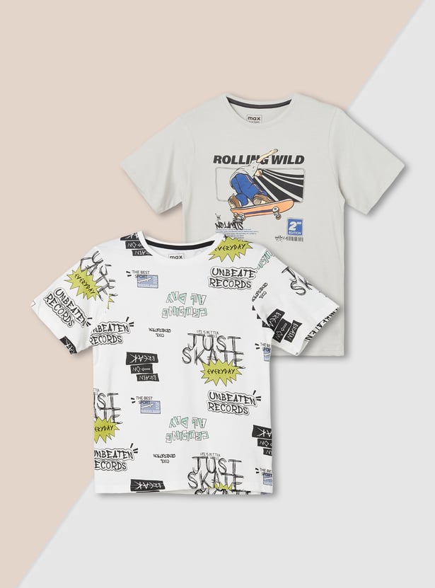 Boys Printed T-shirt - Pack of 2