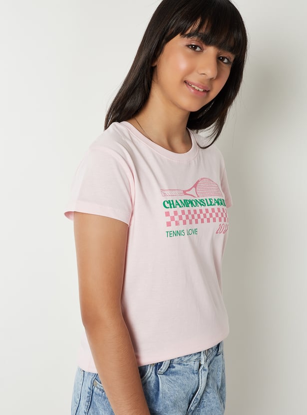 Girls Printed T-shirt - Pack of 2