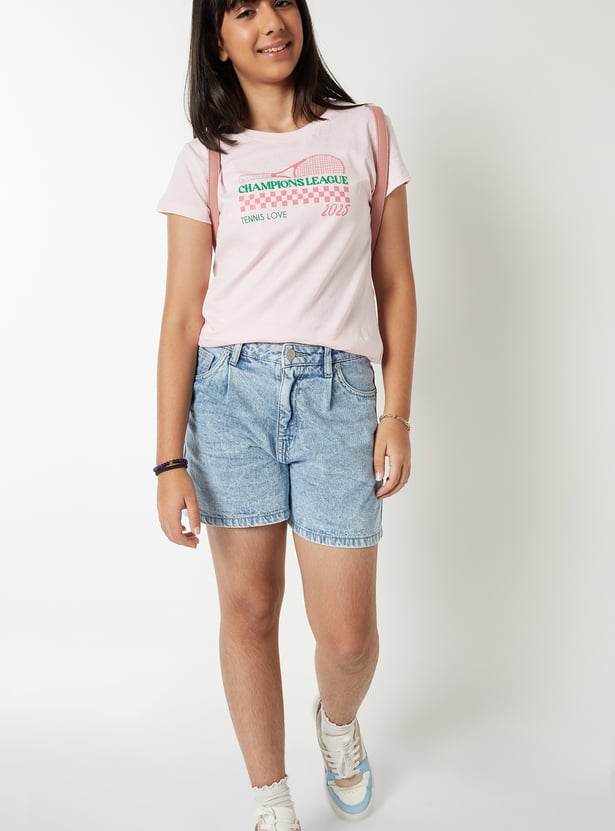 Girls Printed T-shirt - Pack of 2