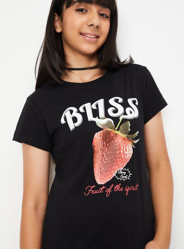 Girls Printed T-shirt - Pack of 2