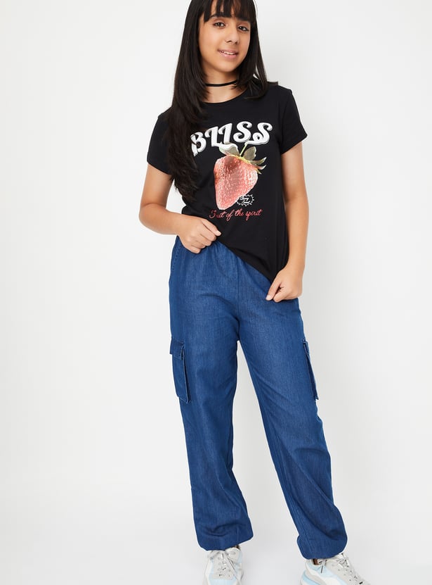 Girls Printed T-shirt - Pack of 2