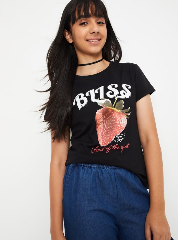 Girls Printed T-shirt - Pack of 2