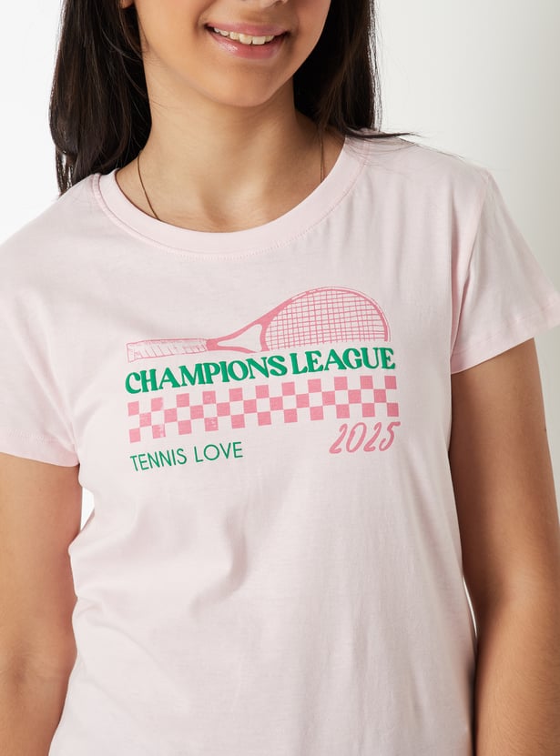 Girls Printed T-shirt - Pack of 2