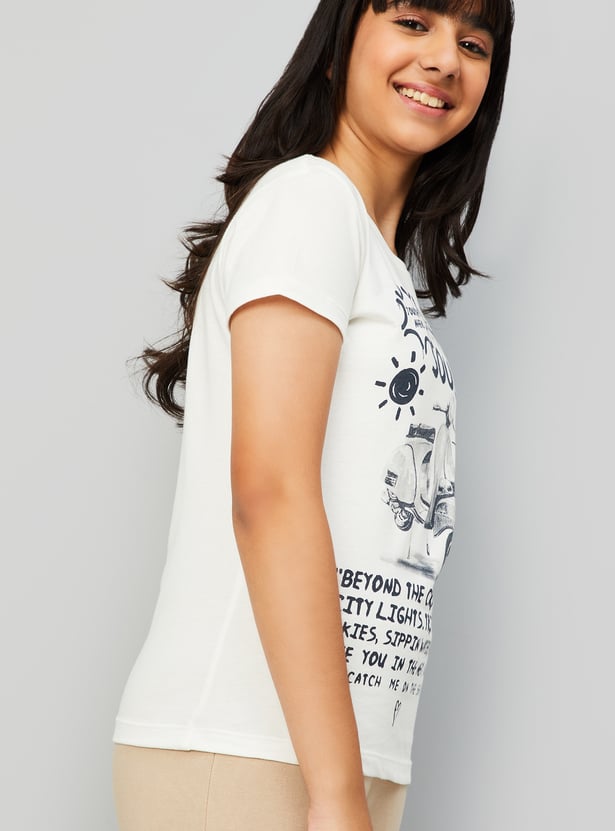 Girls Printed T-shirt - Pack of 2