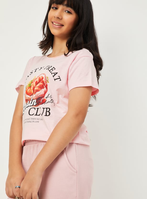 Girls Printed T-shirt - Pack of 2