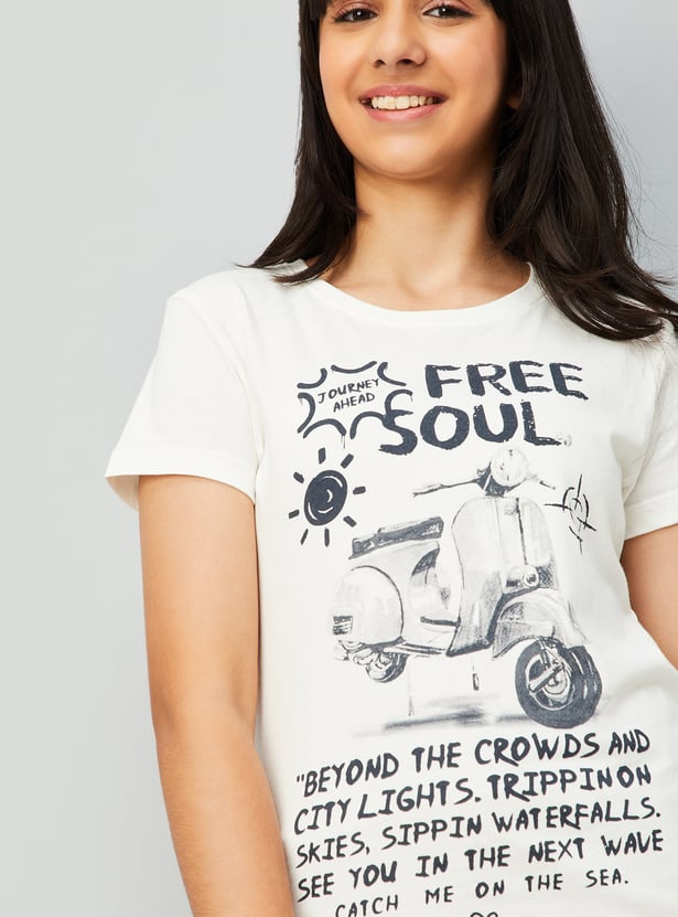 Girls Printed T-shirt - Pack of 2