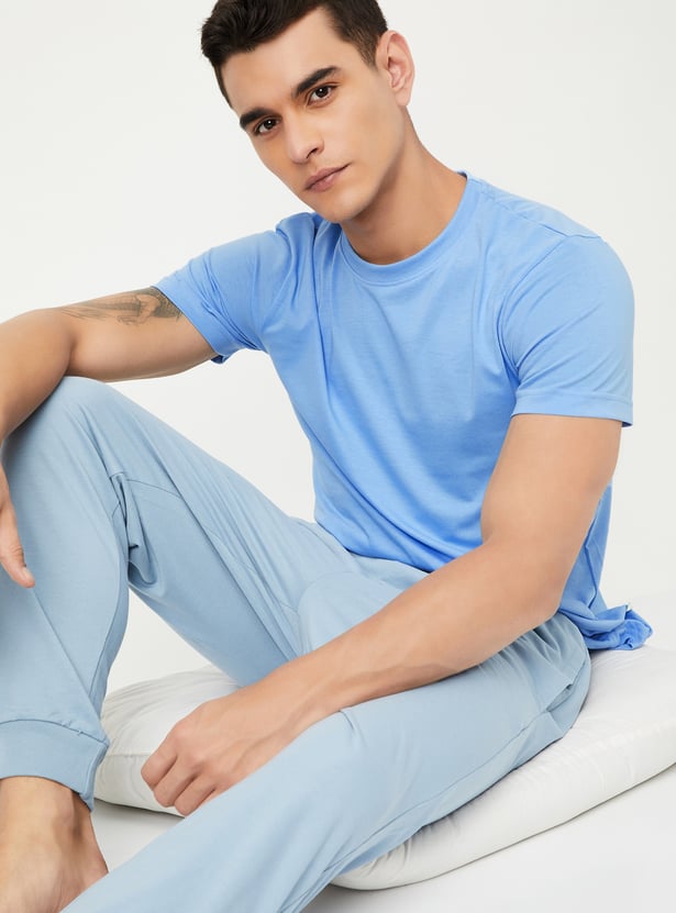 Men Solid Lounge T-shirt - Pack of 2