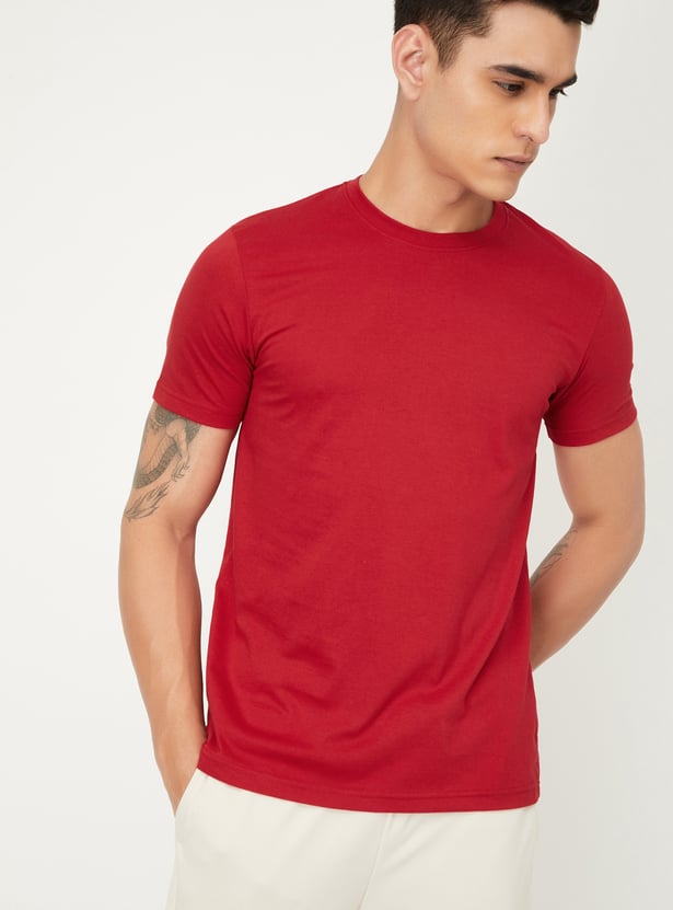 Men Solid Lounge T-shirt - Pack of 2