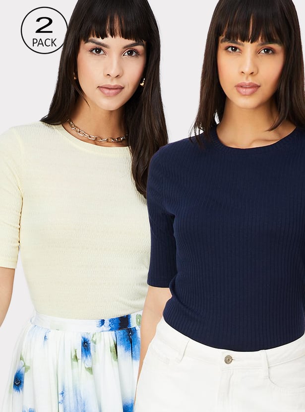 Women Assorted T-shirt - Pack of 2