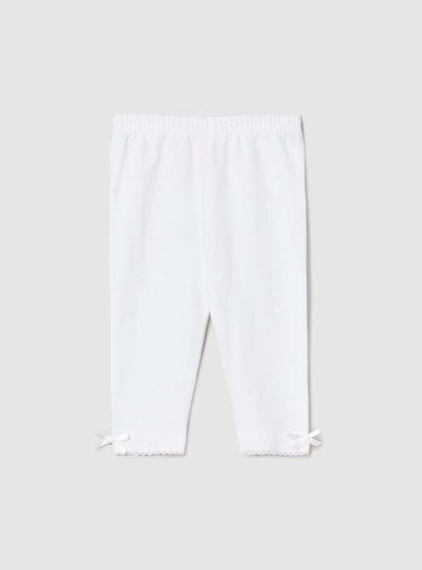 Girls Solid Leggings - Pack of 2