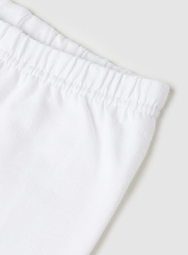 Girls Solid Leggings - Pack of 2