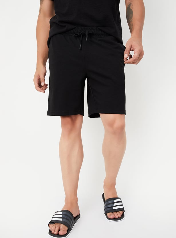 Men Solid Lounge Shorts - Pack of 2