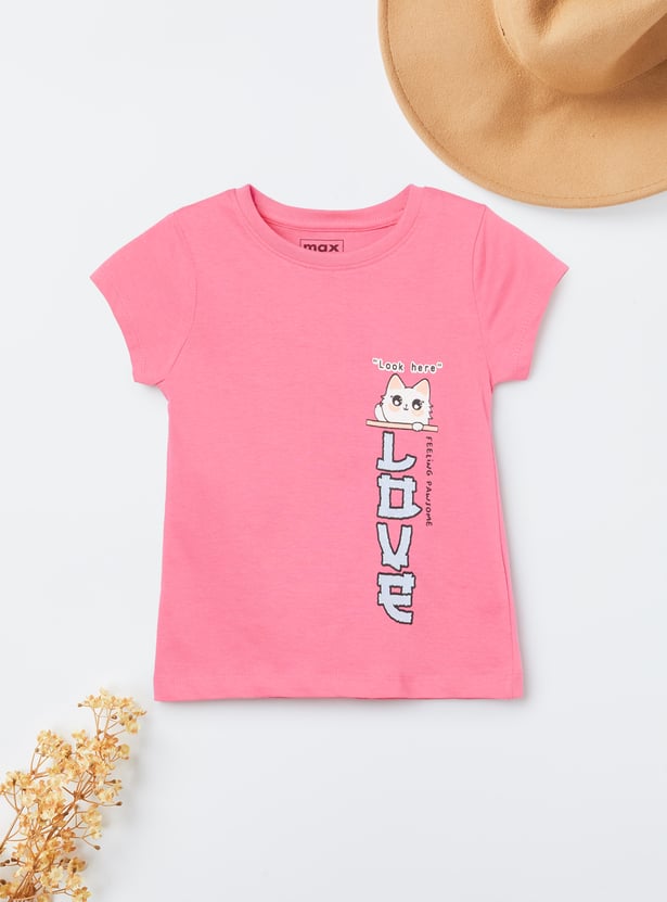 Girls Printed T-shirt - Pack of 2