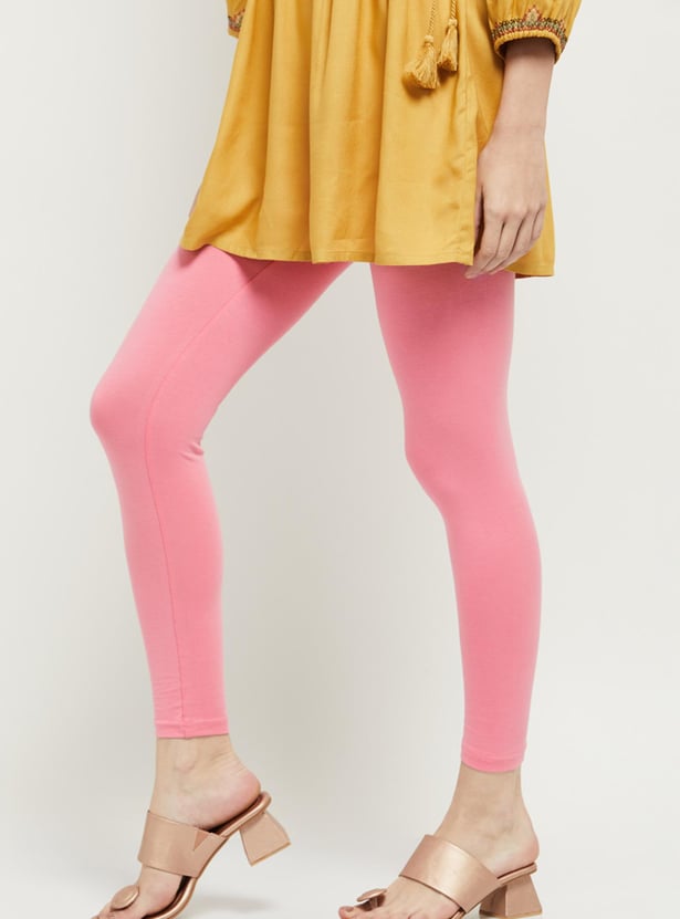 Women Solid Leggings - Pack of 2