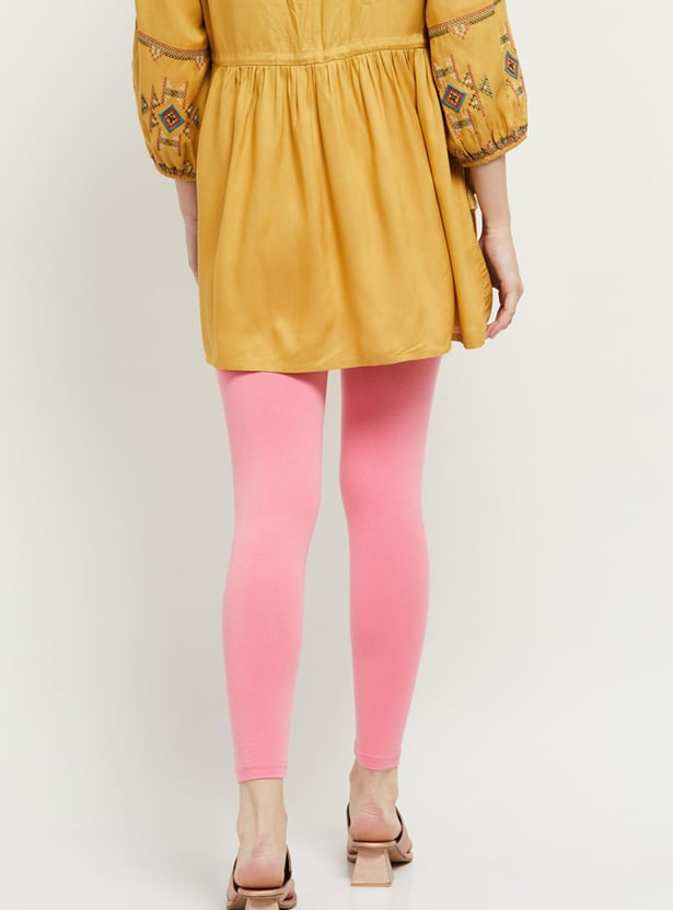 Women Solid Leggings - Pack of 2