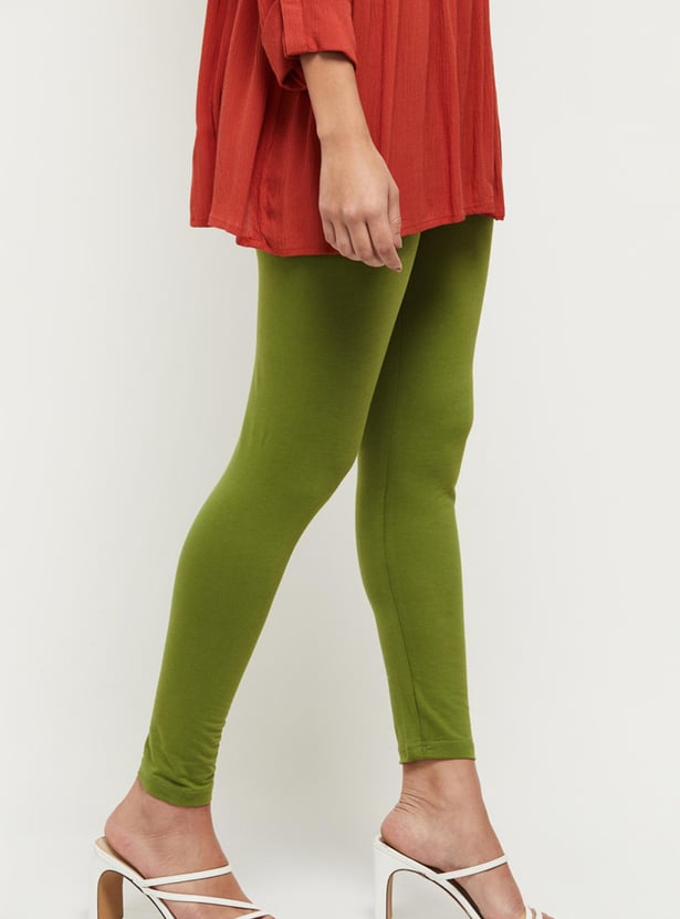 Women Solid Leggings - Pack of 2