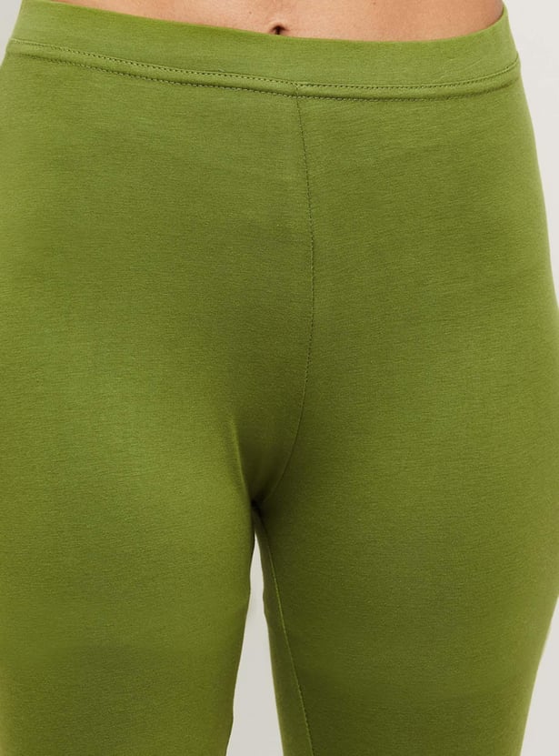 Women Solid Leggings - Pack of 2