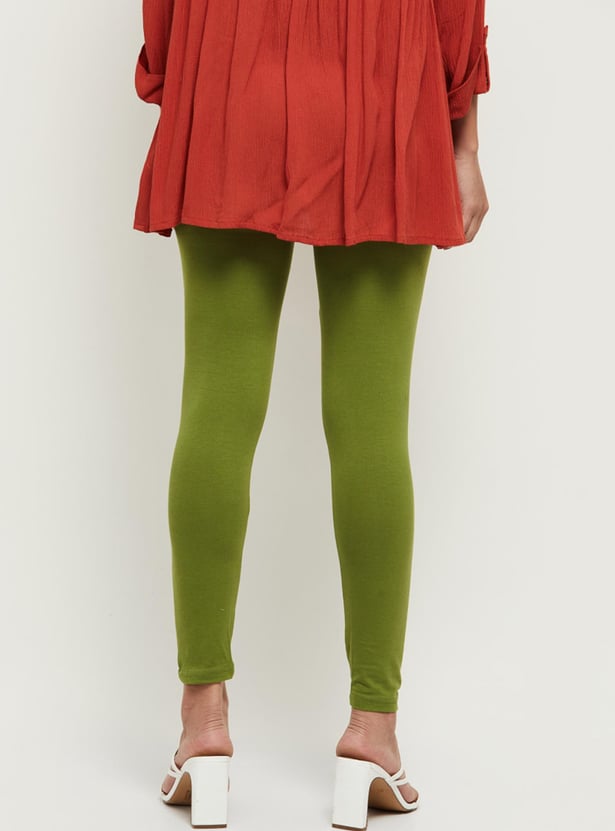 Women Solid Leggings - Pack of 2