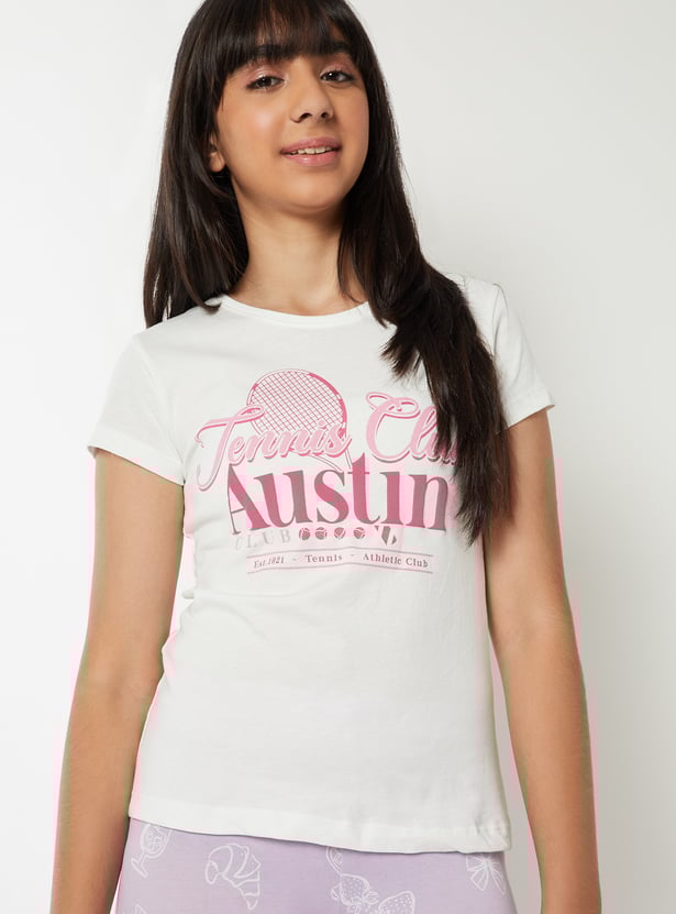 Girls Printed T-shirt - Pack of 2