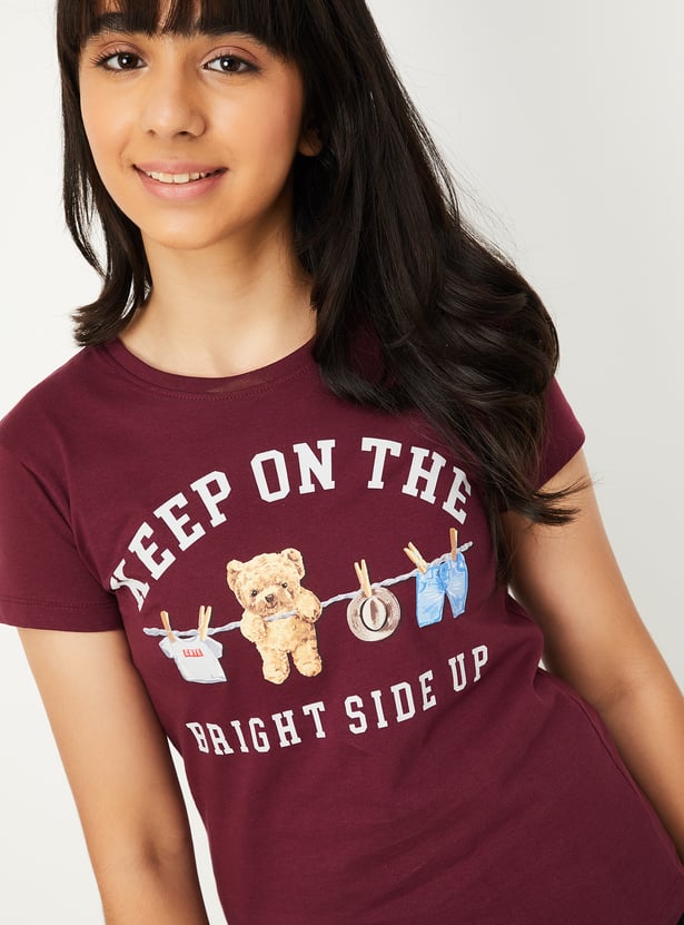 Girls Printed T-shirt - Pack of 2