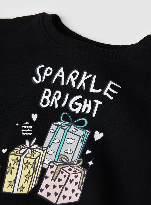 Girls Printed Sweatshirt - Pack of 2