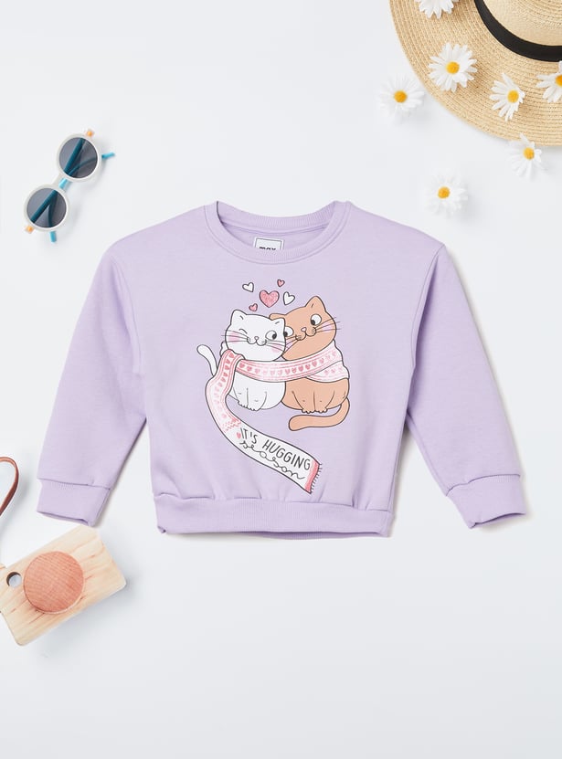 Girls Printed Sweatshirt - Pack of 2