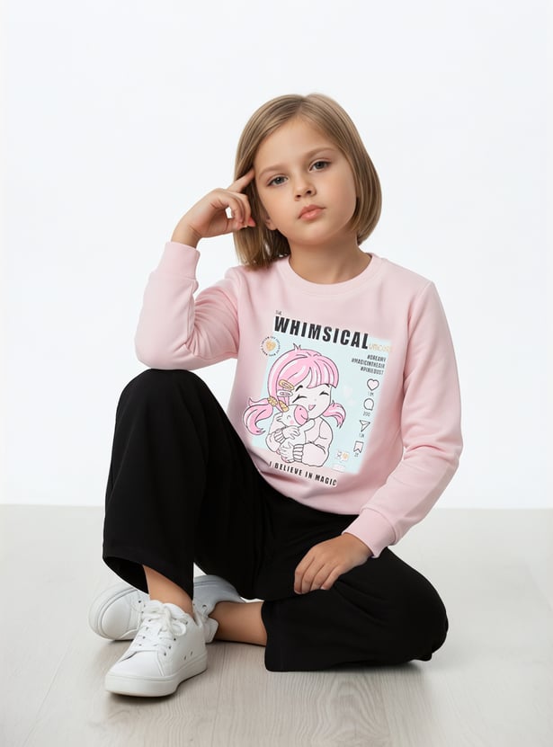 Girls Printed Sweatshirt - Pack of 2