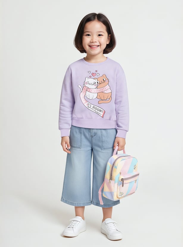 Girls Printed Sweatshirt - Pack of 2