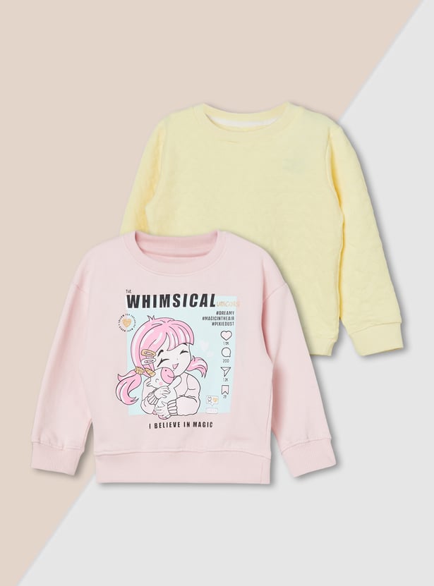 Girls Assorted Sweatshirt - Pack of 2