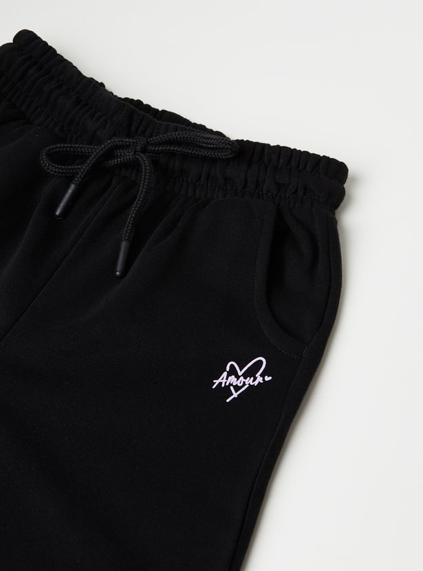 Girls Solid Joggers - Pack of 2