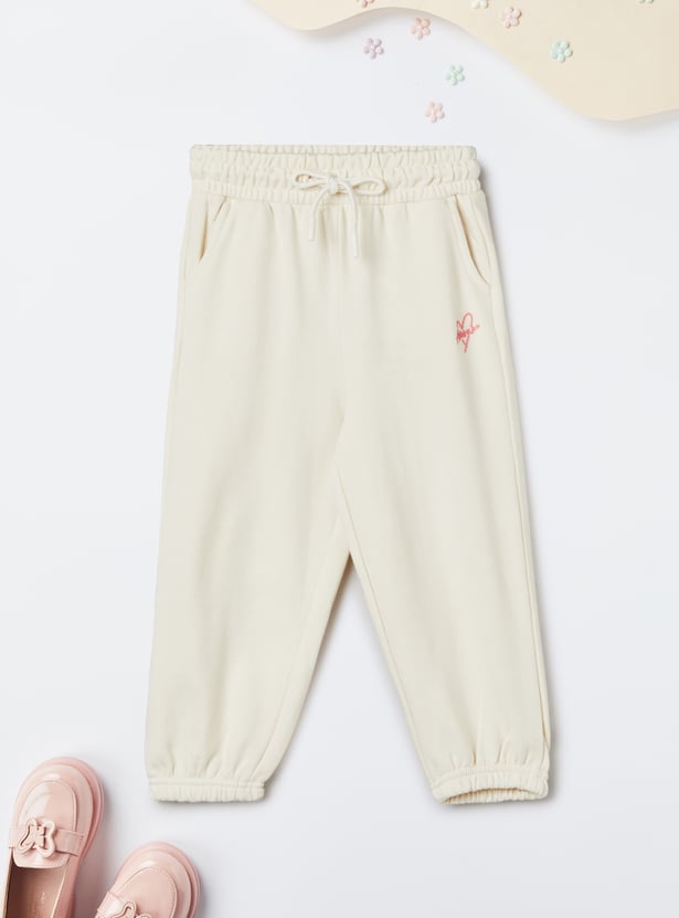 Girls Solid Joggers - Pack of 2