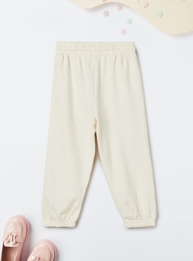 Girls Solid Joggers - Pack of 2