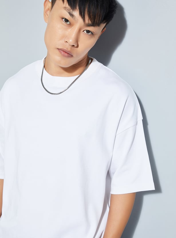 URB_N Men Solid Oversized T-shirt - Pack of 2