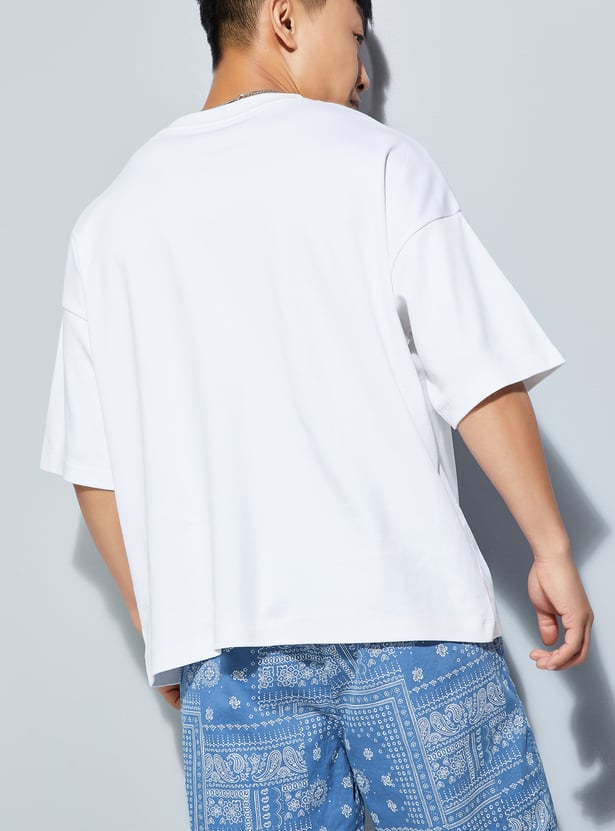 URB_N Men Solid Oversized T-shirt - Pack of 2