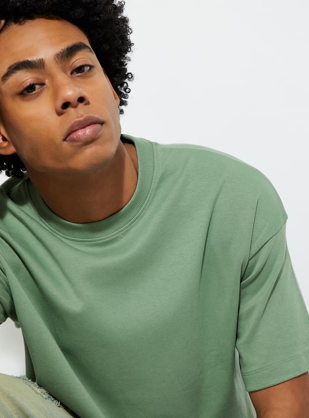 URB_N Men Solid Oversized T-shirt - Pack of 2