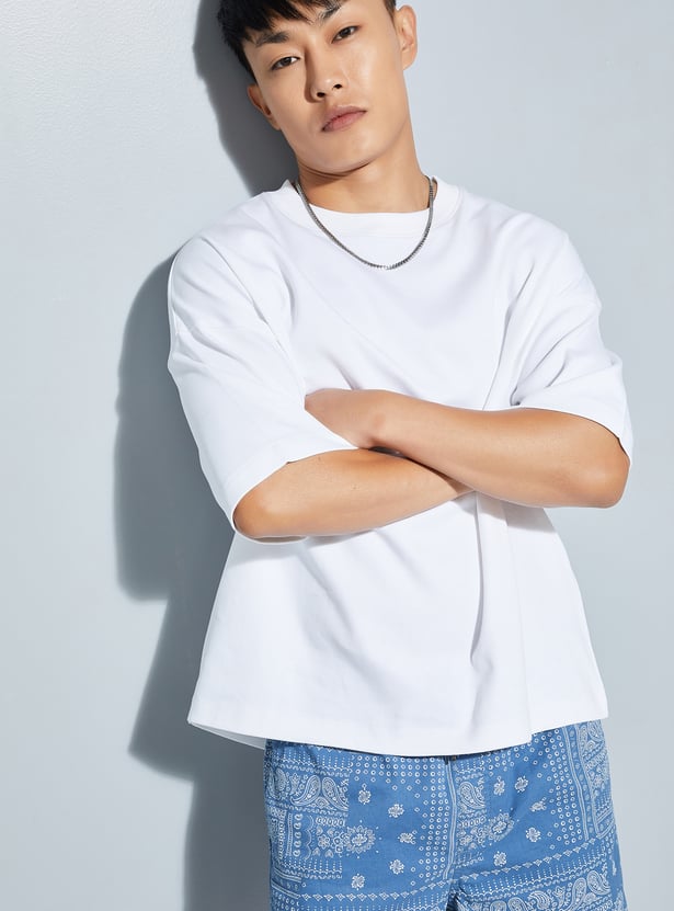 URB_N Men Solid Oversized T-shirt - Pack of 2