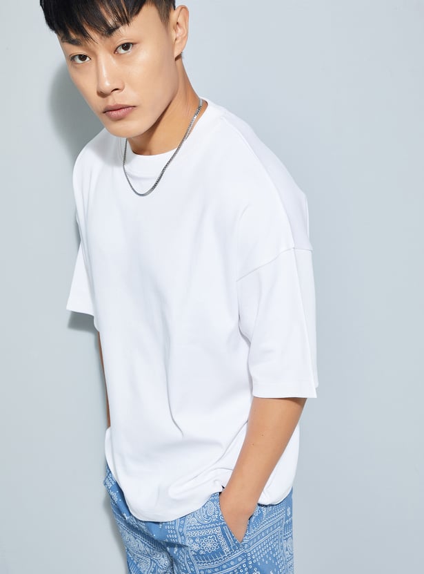 URB_N Men Solid Oversized T-shirt - Pack of 2