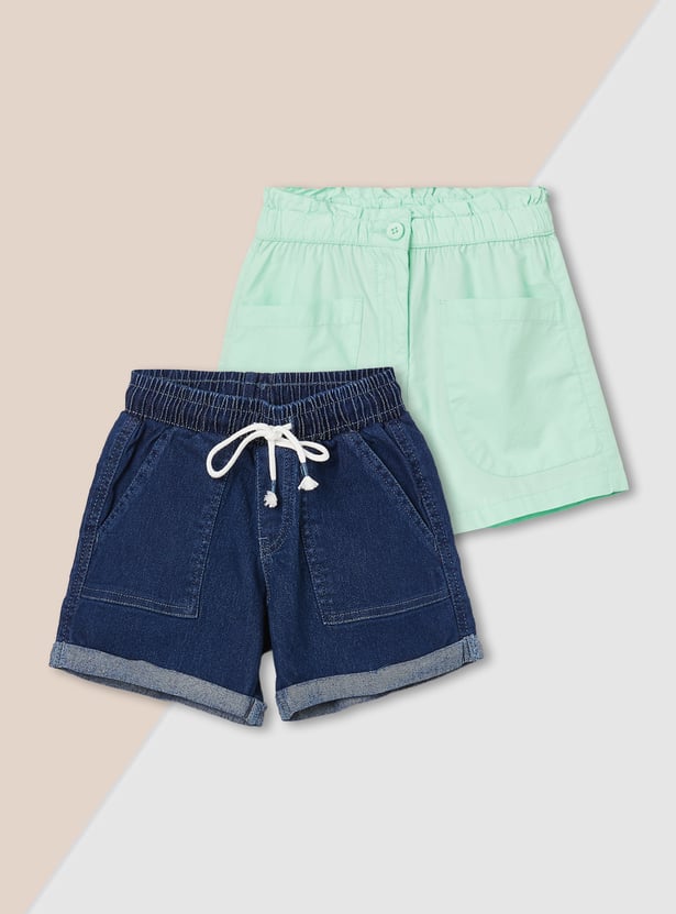 Girls Assorted Shorts - Pack of 2