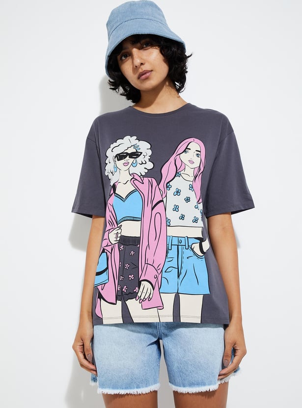 URB_N Women Printed T-shirt - Pack of 2