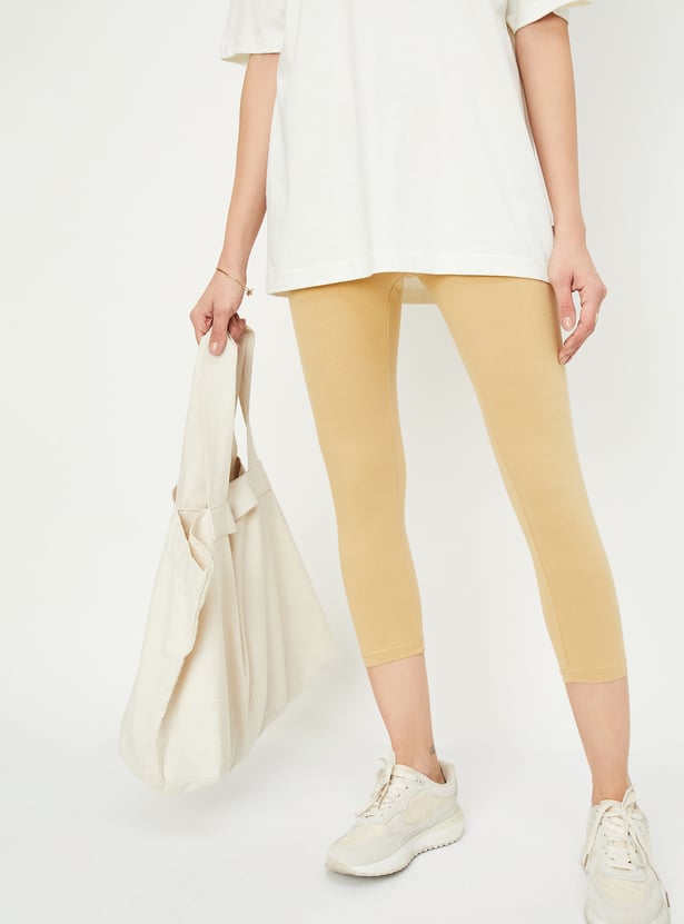 Women Solid Ankle-Length Leggings - Pack of 2