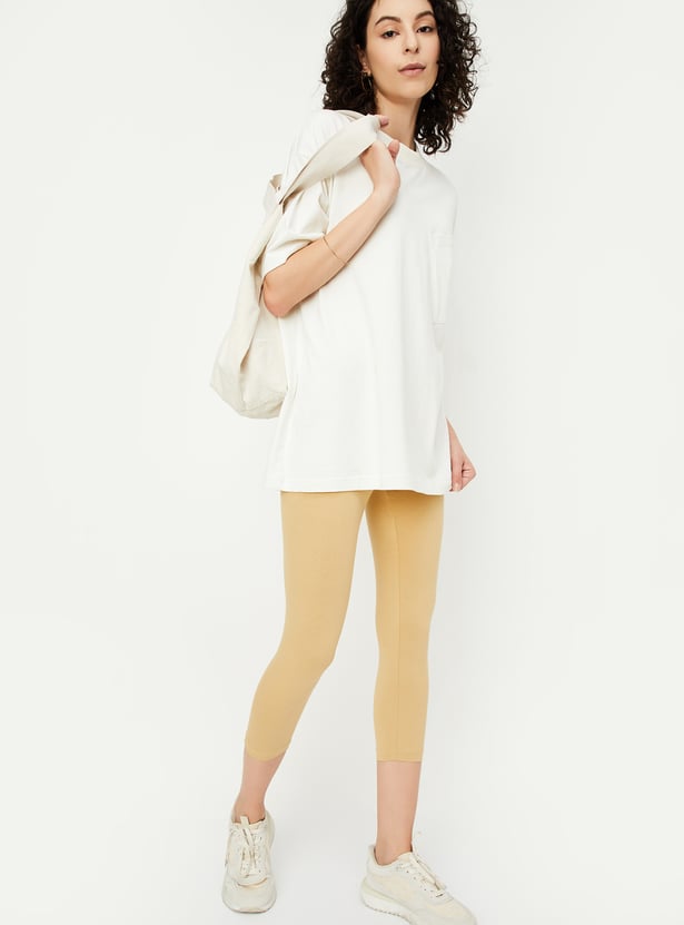 Women Solid Ankle-Length Leggings - Pack of 2