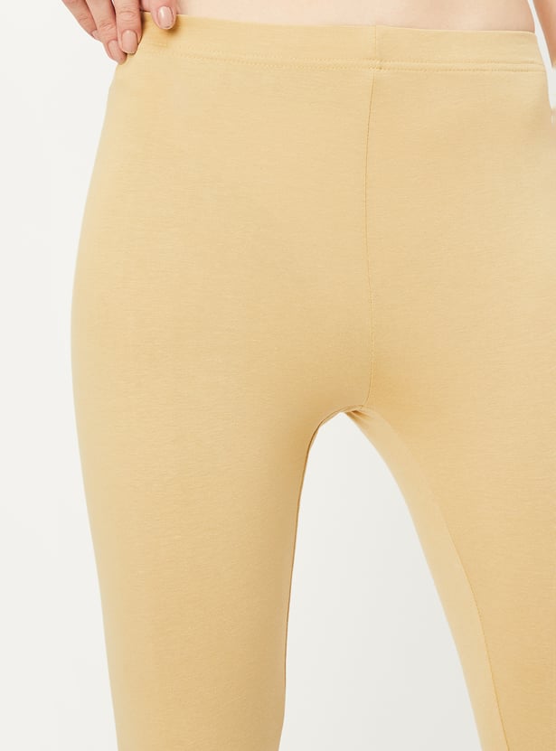 Women Solid Ankle-Length Leggings - Pack of 2