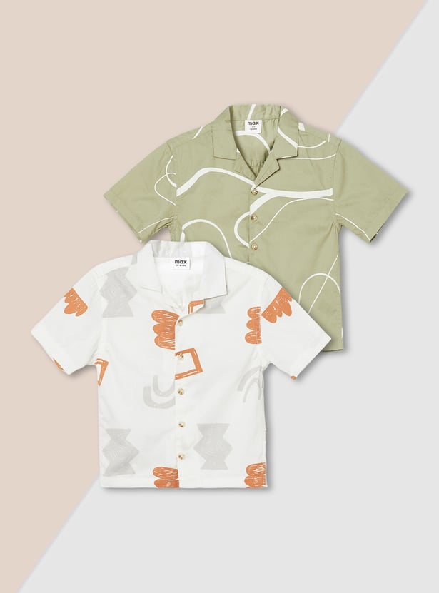 Boys Printed Resort Shirt - Pack of 2
