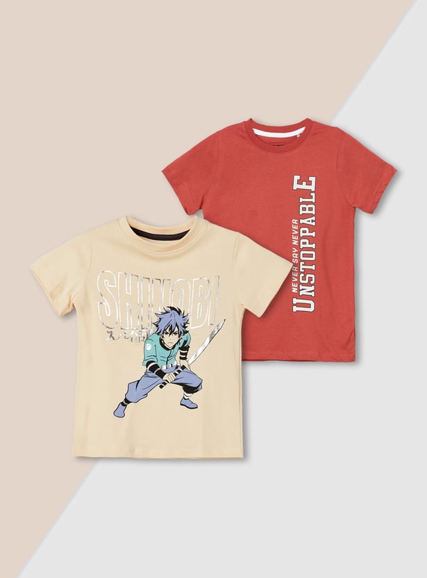 Boys Printed T-shirt - Pack of 2