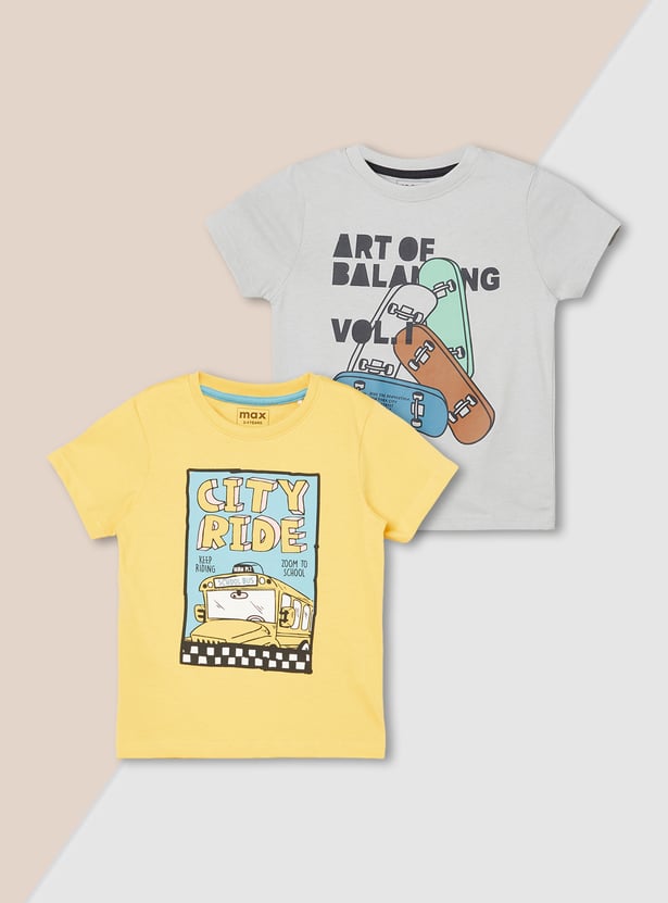 Boys Printed T-shirt - Pack of 2