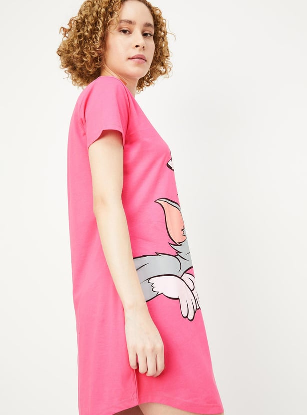 Women Printed Nightdress - Pack of 2