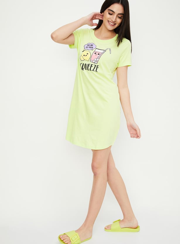 Women Printed Nightdress - Pack of 2