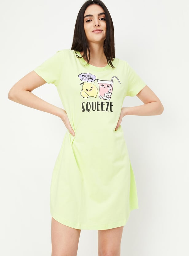 Women Printed Nightdress - Pack of 2