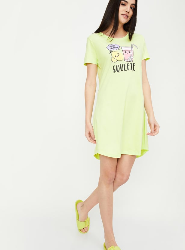 Women Printed Nightdress - Pack of 2