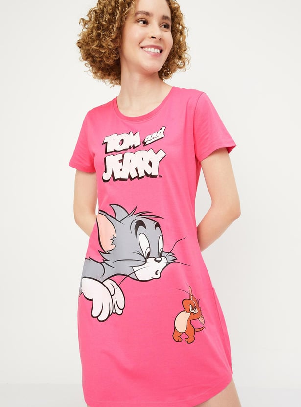 Women Printed Nightdress - Pack of 2